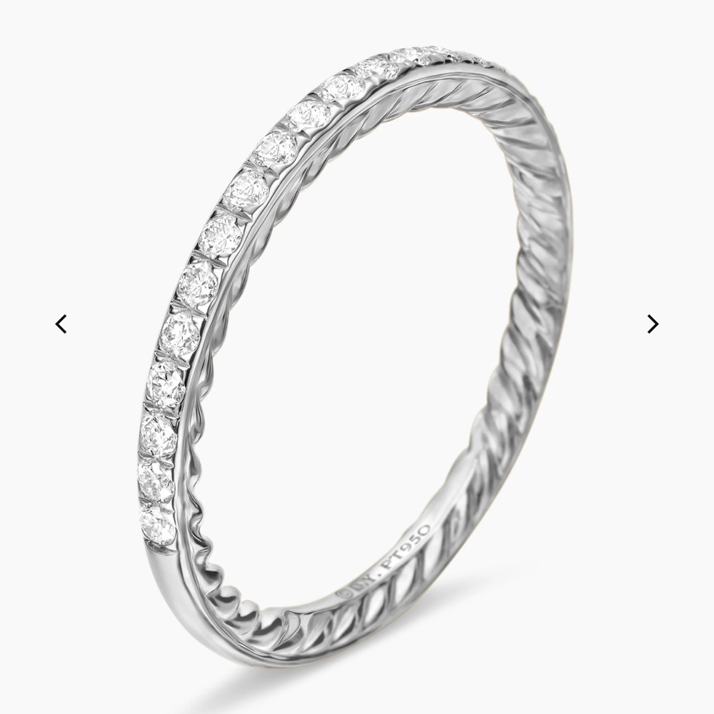 David Yurman Eden Partway Band Ring Platinum